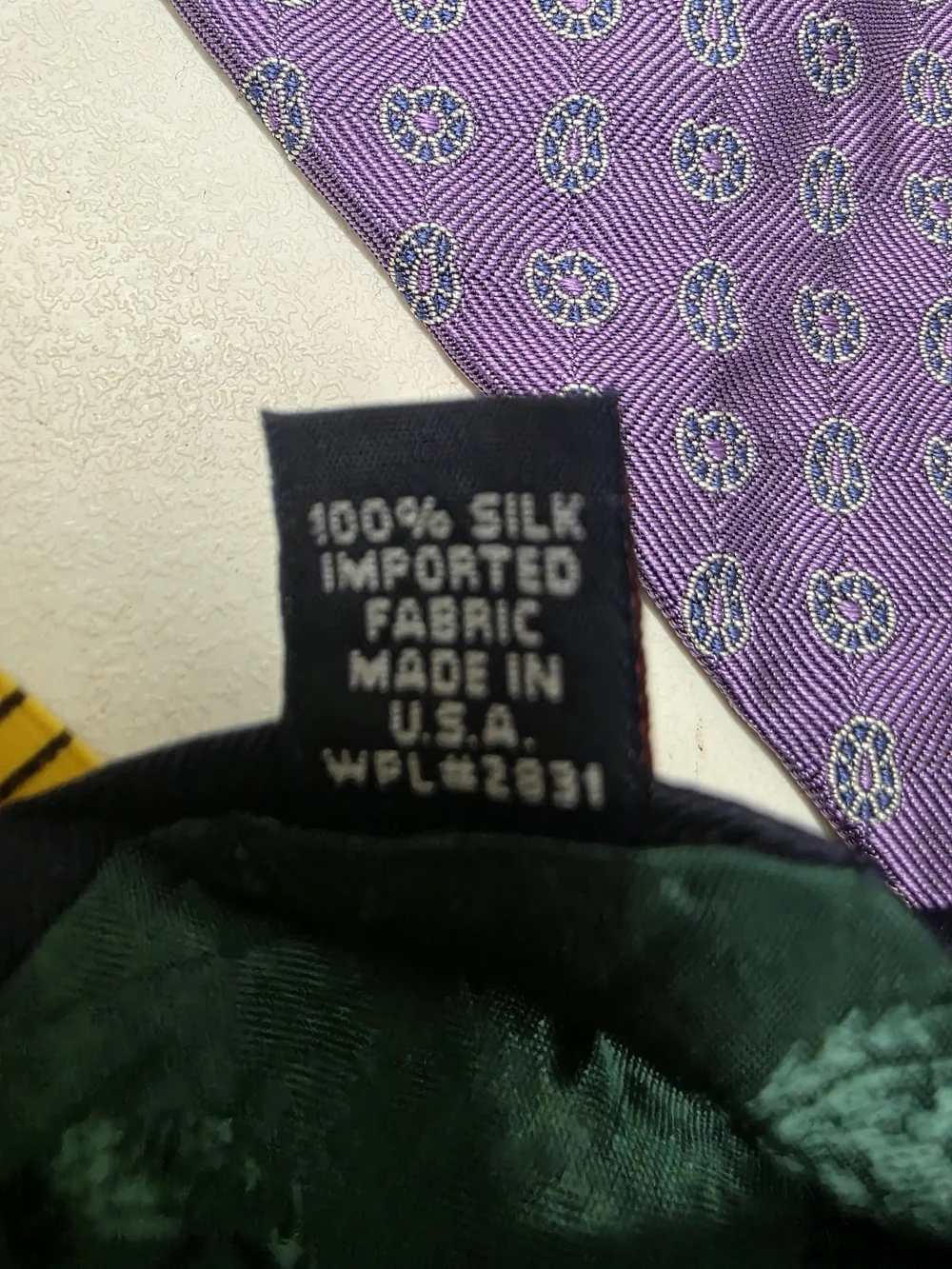 Vintage Tommy Hilfiger 100% Silk Purple Geometric Necktie Made USA NWT